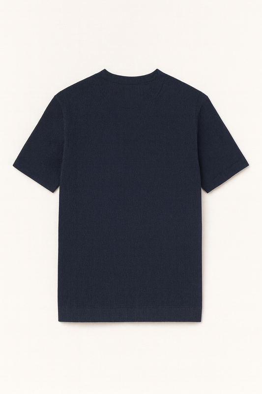 Deep Navy Blue Knitted t-shirt