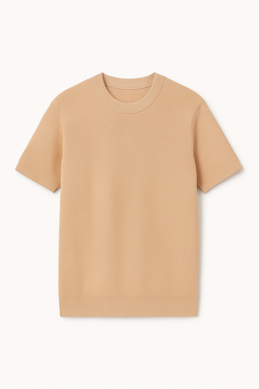 Sandstone-Beige knitted t-shirt