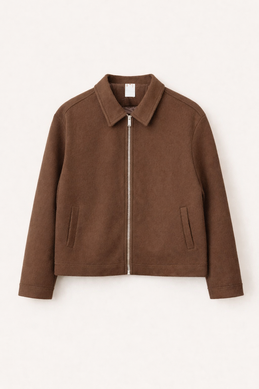 Charcoal brown suede everyday jacket