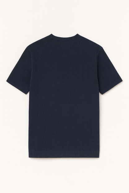 Deep Navy Blue Knitted t-shirt