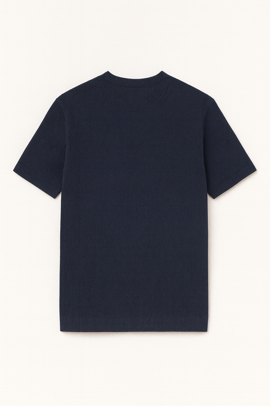 Navy Blue Knitted T-shirt