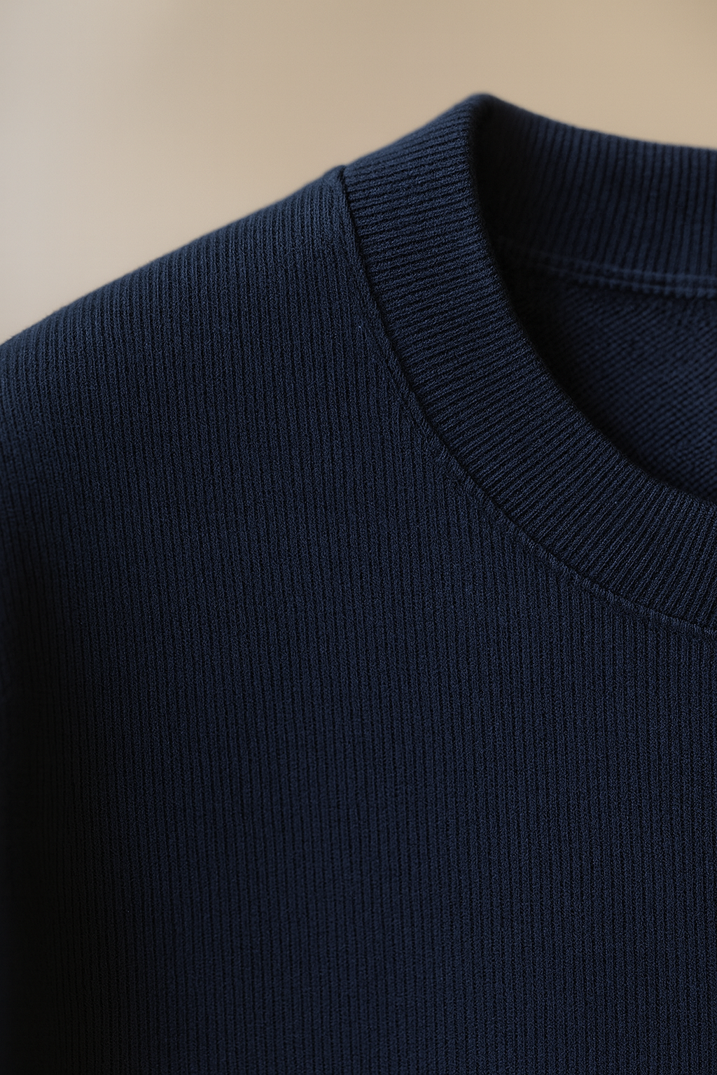 Navy Blue Knitted T-shirt