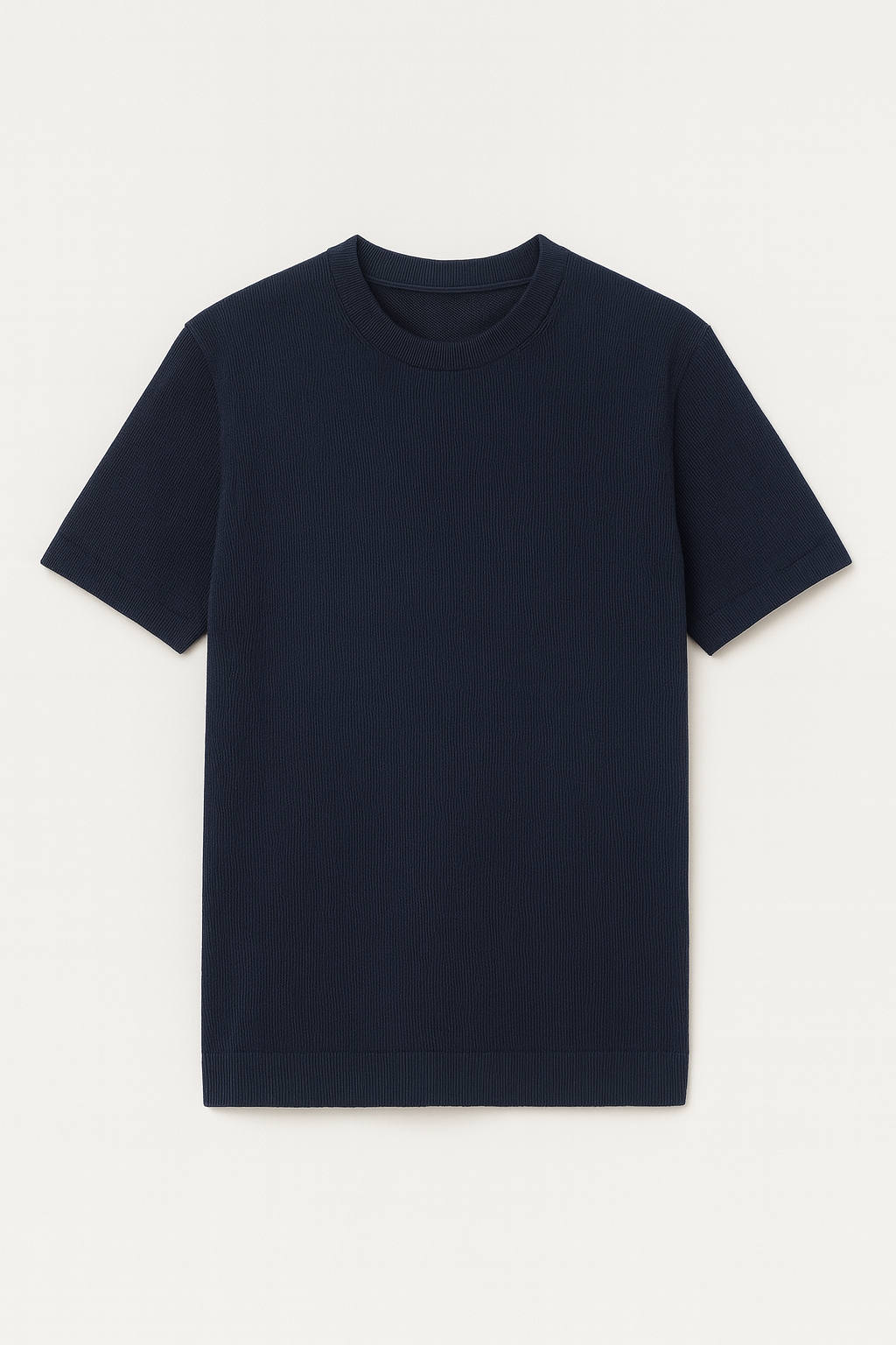 Navy Blue Knitted T-shirt